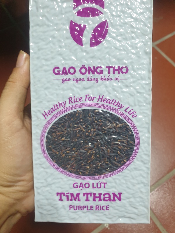 Gạo lứt tím than Ông Thọ túi 1kg