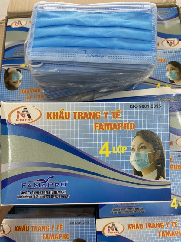 KHẨU TRANG Y TẾ 4 LỚP .HÀNG 4 LỚP NAM ANH.KHÁNG KHUẨN NGĂN NGỪA VI RÚT.89k