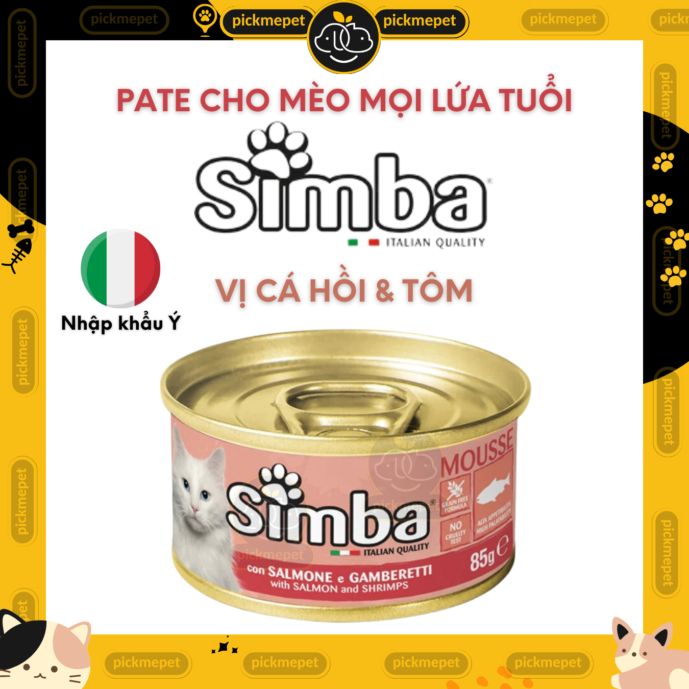 Pate Simba Cho Mèo Mọi Lứa Tuổi, Mèo Trưởng Thành (Nhập khẩu Ý)