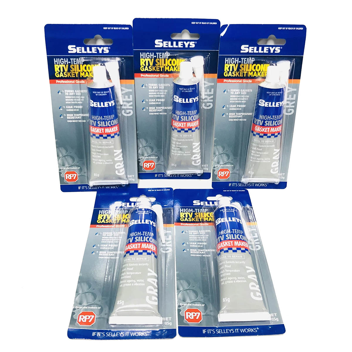 Keo thế ron Selleys Grey High-temp RTV Silicone 85gr