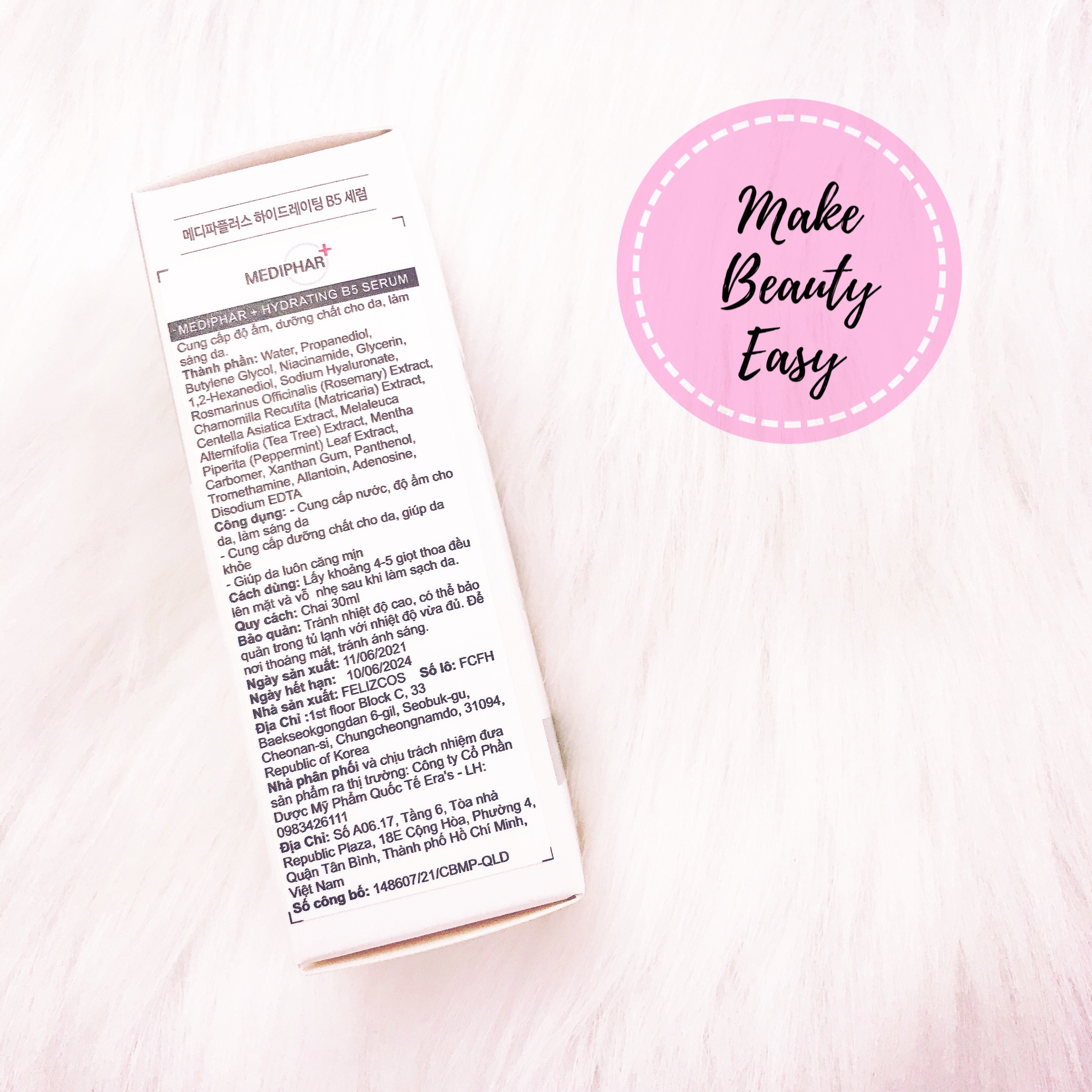 [HCM]Serum phục hồi cấp ẩm Mediphar+ Hydrating B5 30ml