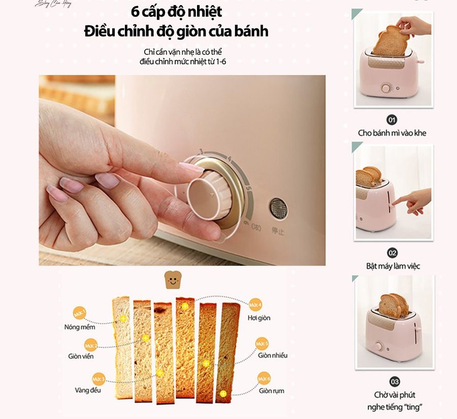 [99 điểm] Máy nướng bánh mì Bear DSL-601 - Bản Quốc tế