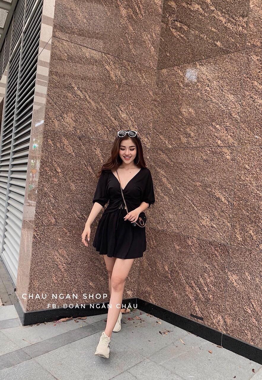 Sét đùi coton rút ngực-QH