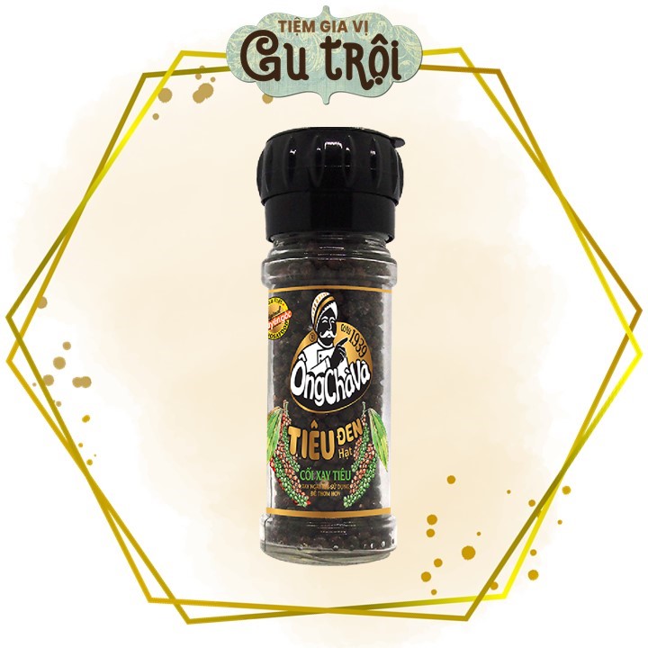 Tiêu đen hạt Ông Chà Và 40gram (cối xay)