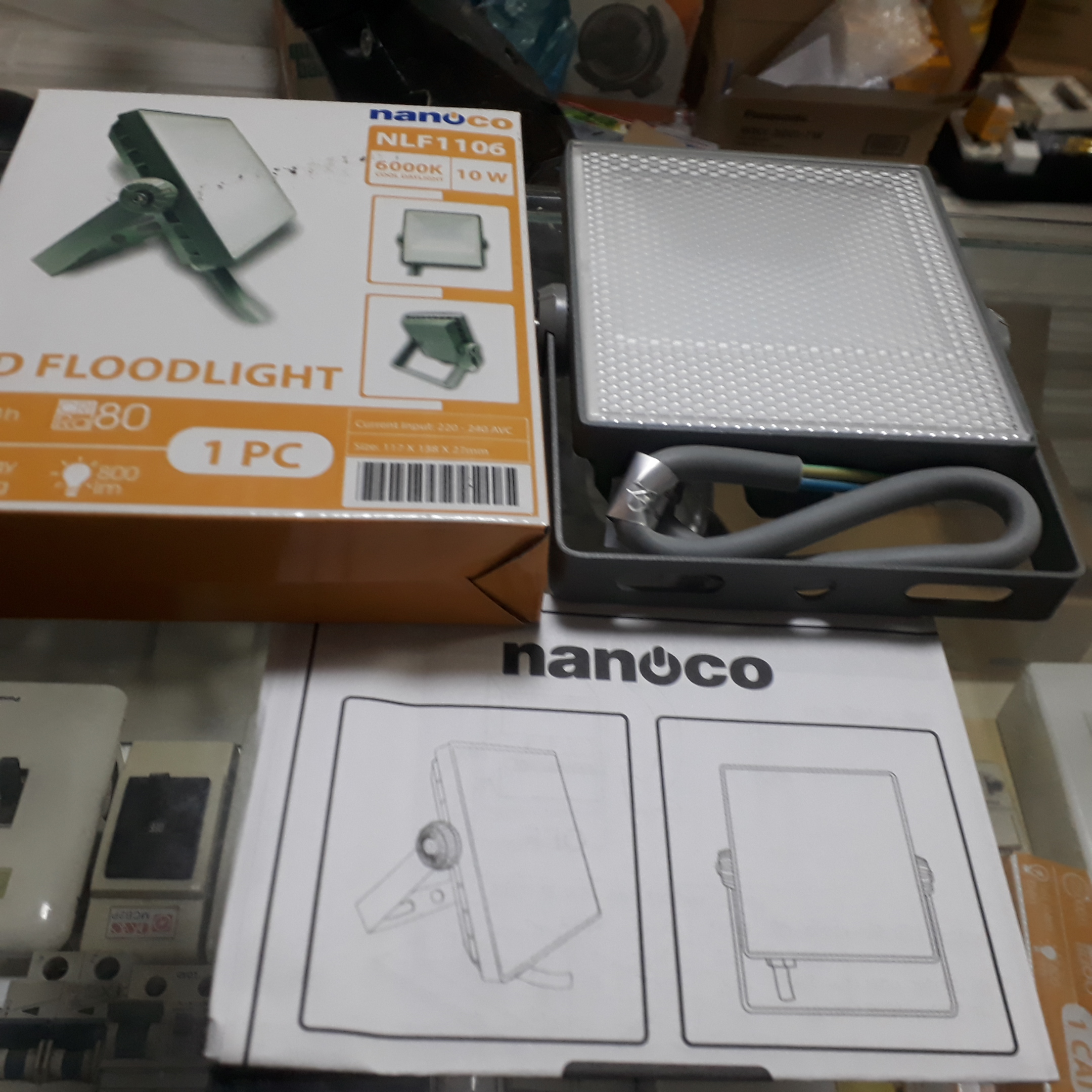 Đèn pha led flood light 10w ngoài trời nanoco