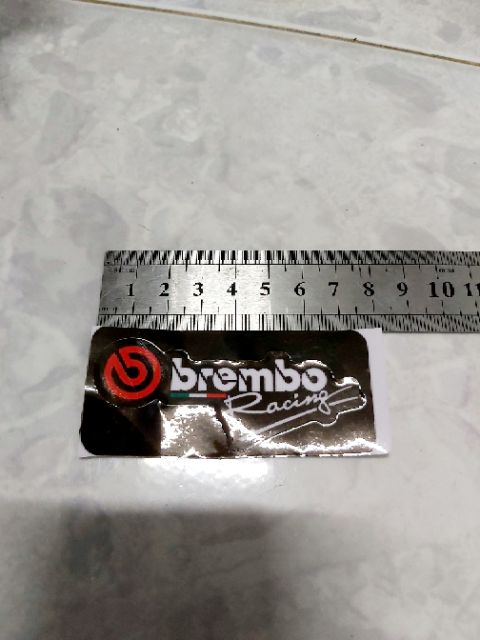 Combo 2 Tem Decal Sticker Brembo Trắng Đen Dán Xe Giá Rẻ