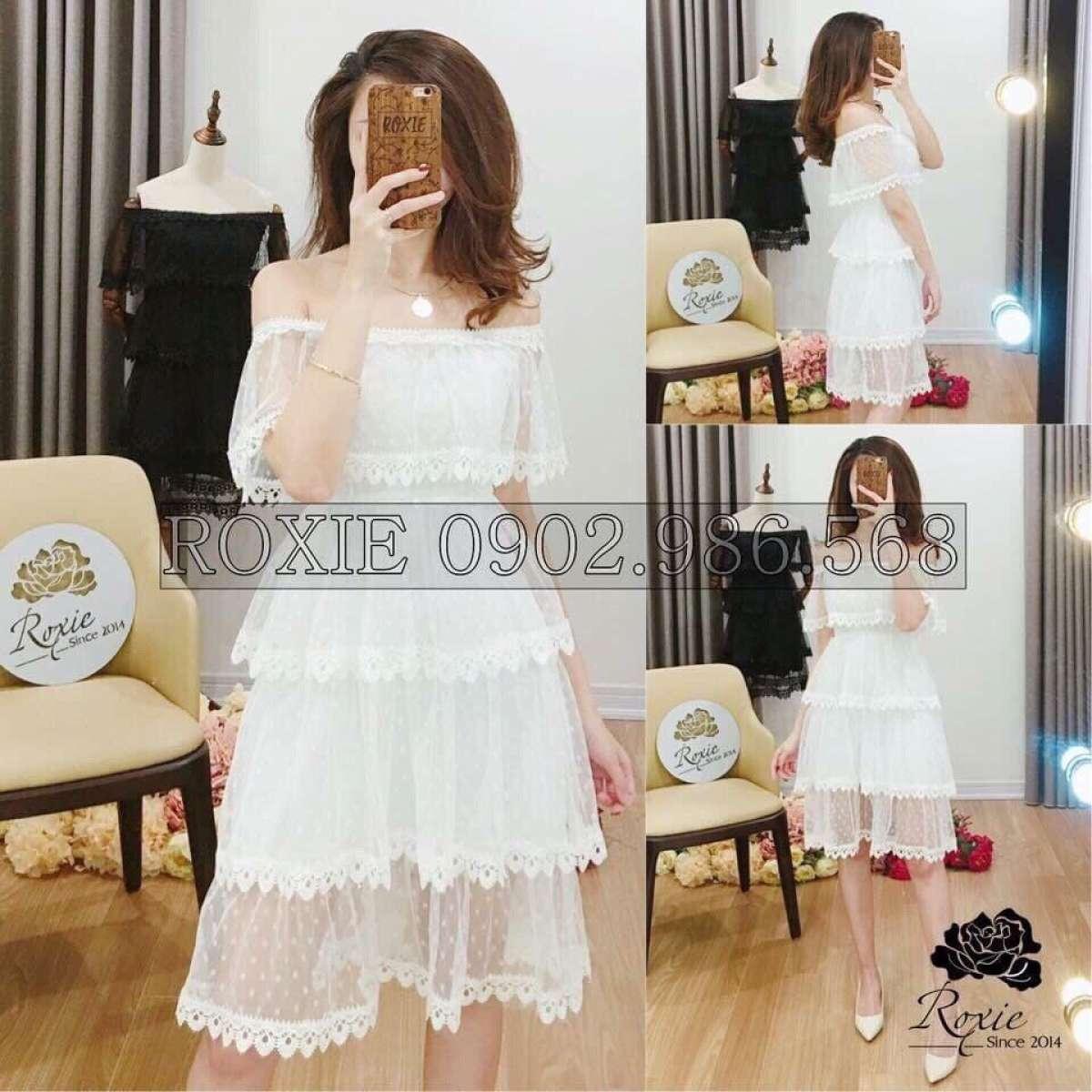 ĐẦM XÒE REN PHỐI LƯỚI HM12