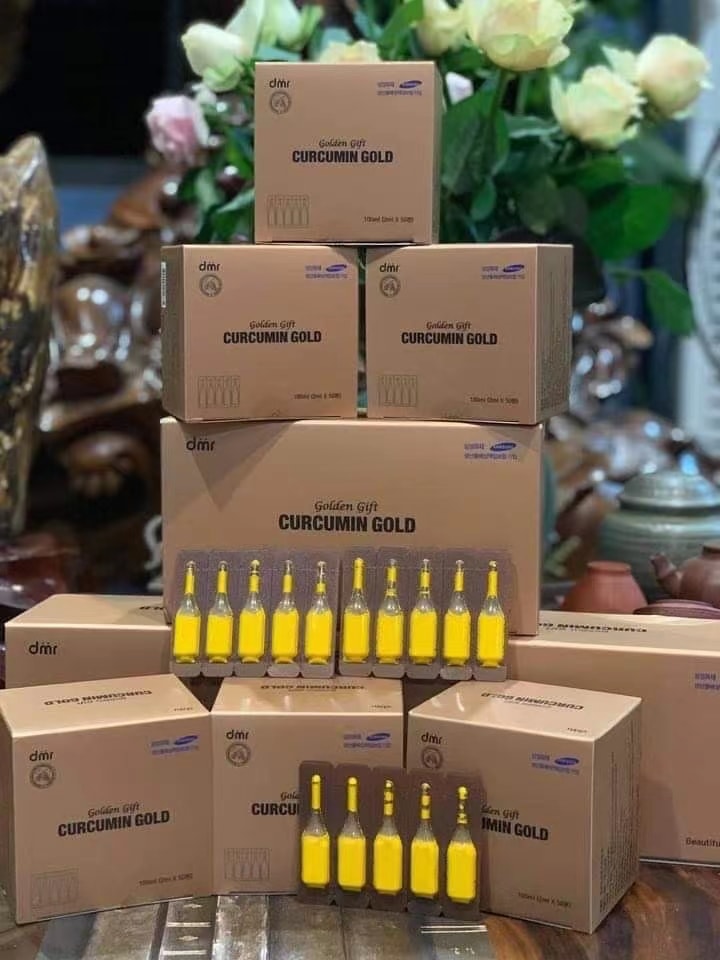 Nước uống công nghệ nano curcumin gold - nano golden gift curcumin gold 50 ống - 100ml