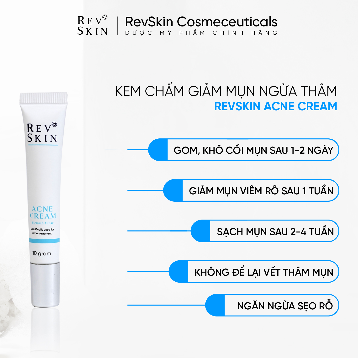 Kem Chấm Mụn RevSkin Acne Cream - 10g