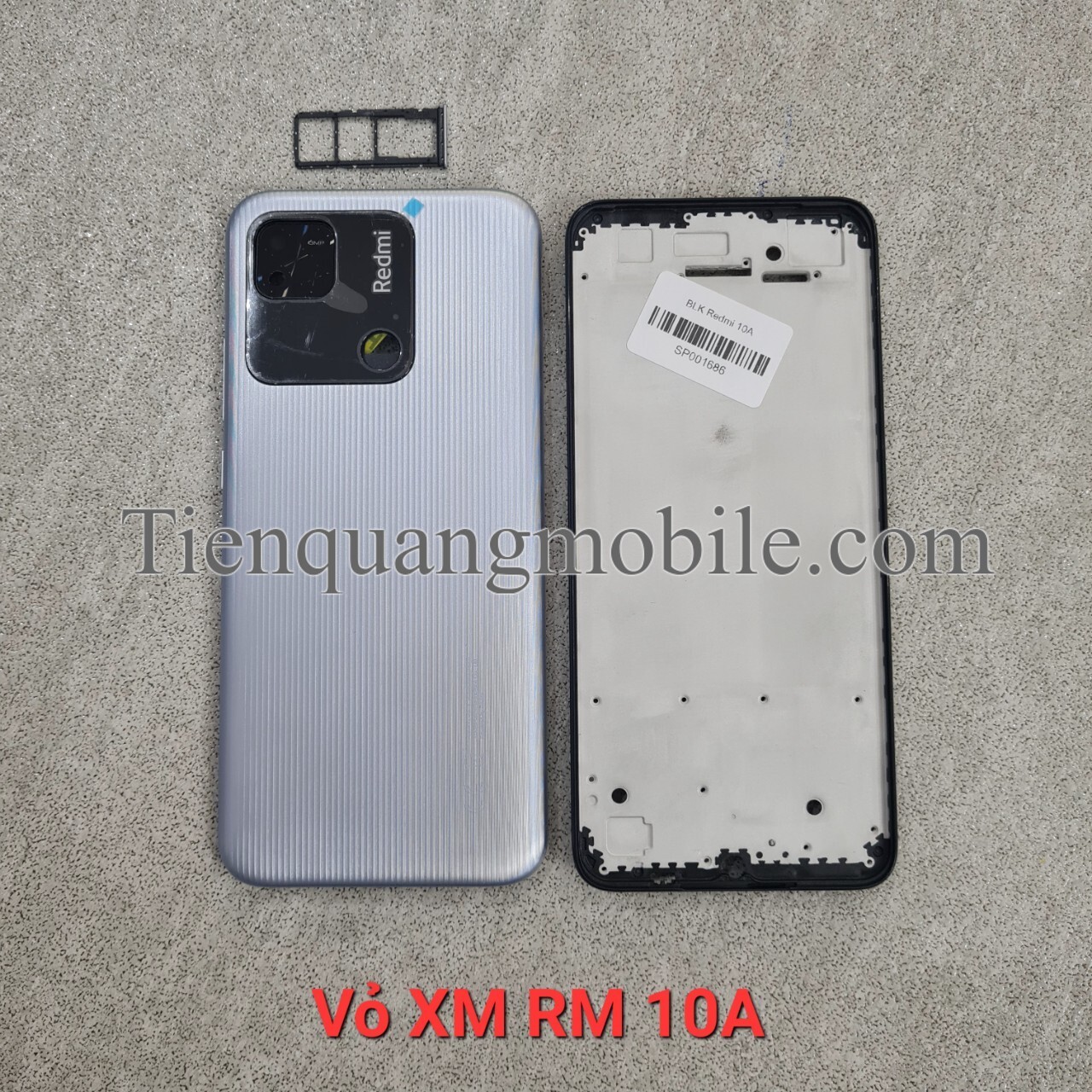 Bộ vỏ Xiaomi Redmi 10A (gồm vỏ, kính cam, nút bấm, khung xương, khe sim)
