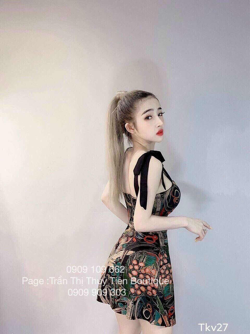 [HCM]ĐẦM BODY 2 DÂY IN HOA VĂN CỰC SANG CHẢNH
