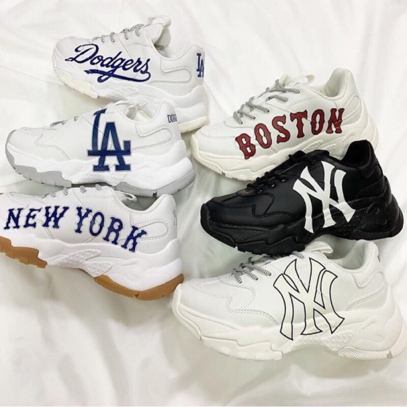 Giày Thể Thao Nam Nữ Sneaker MLB Big ball Chunky A Yankees New York Trắng Auth Full box giá rẻ