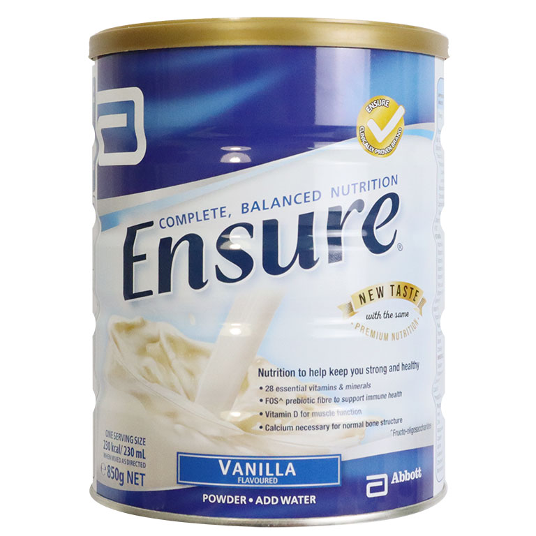 Sữa bột Ensure Úc Complete balanced nutrition 850g của Abbott