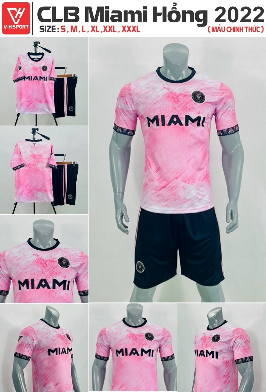 Siêu Phẩm Bộ Quần Áo Bóng Đá Miami Hồng