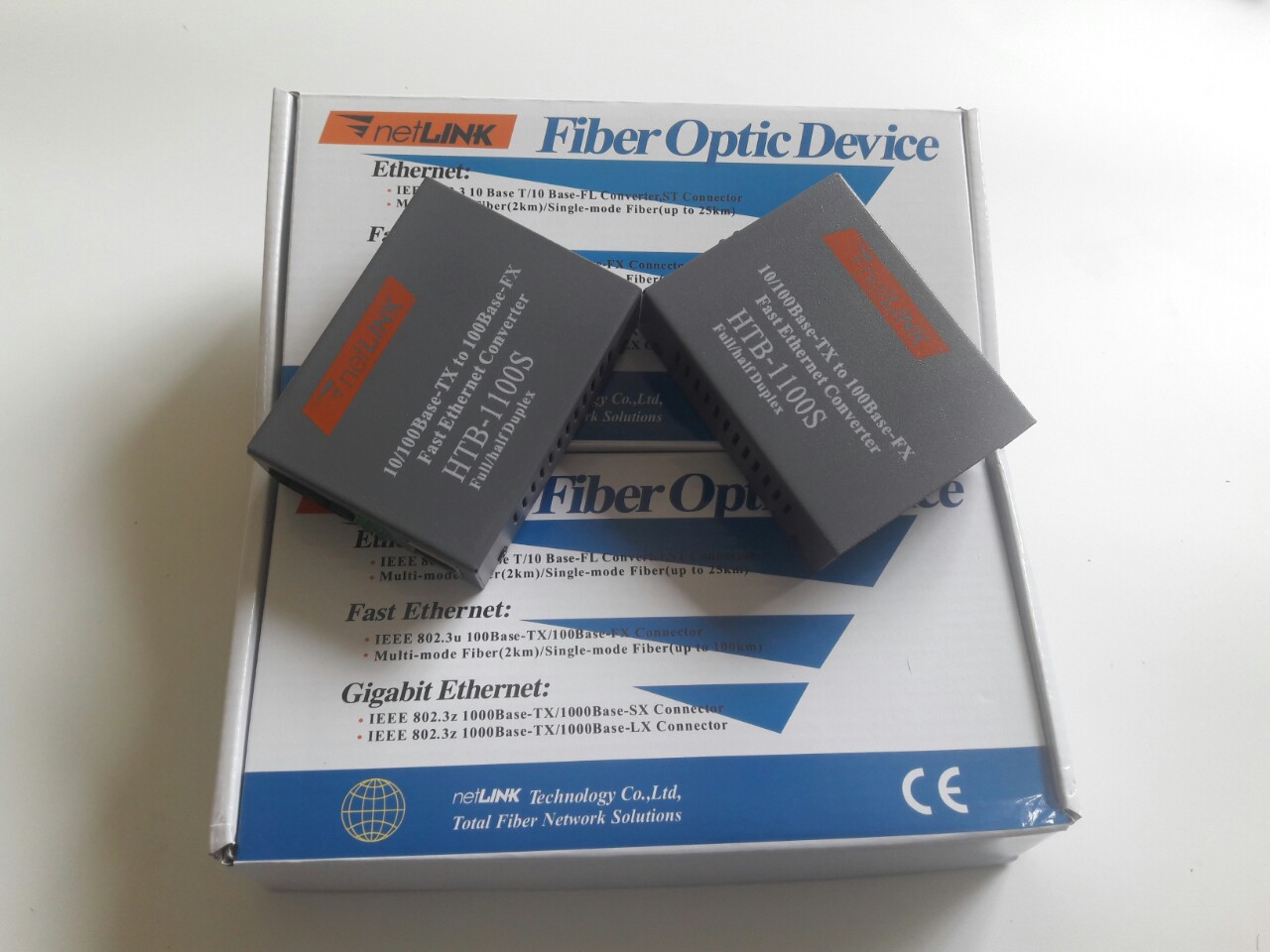 1 Bộ 2 Converter 2 fo Netlink HTB-1100s 25km nguồn đẩy đủ