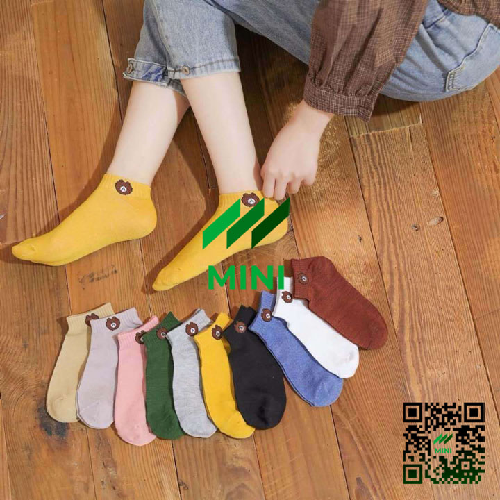 1 Set 10 đôi Vớ tất gấu Brown