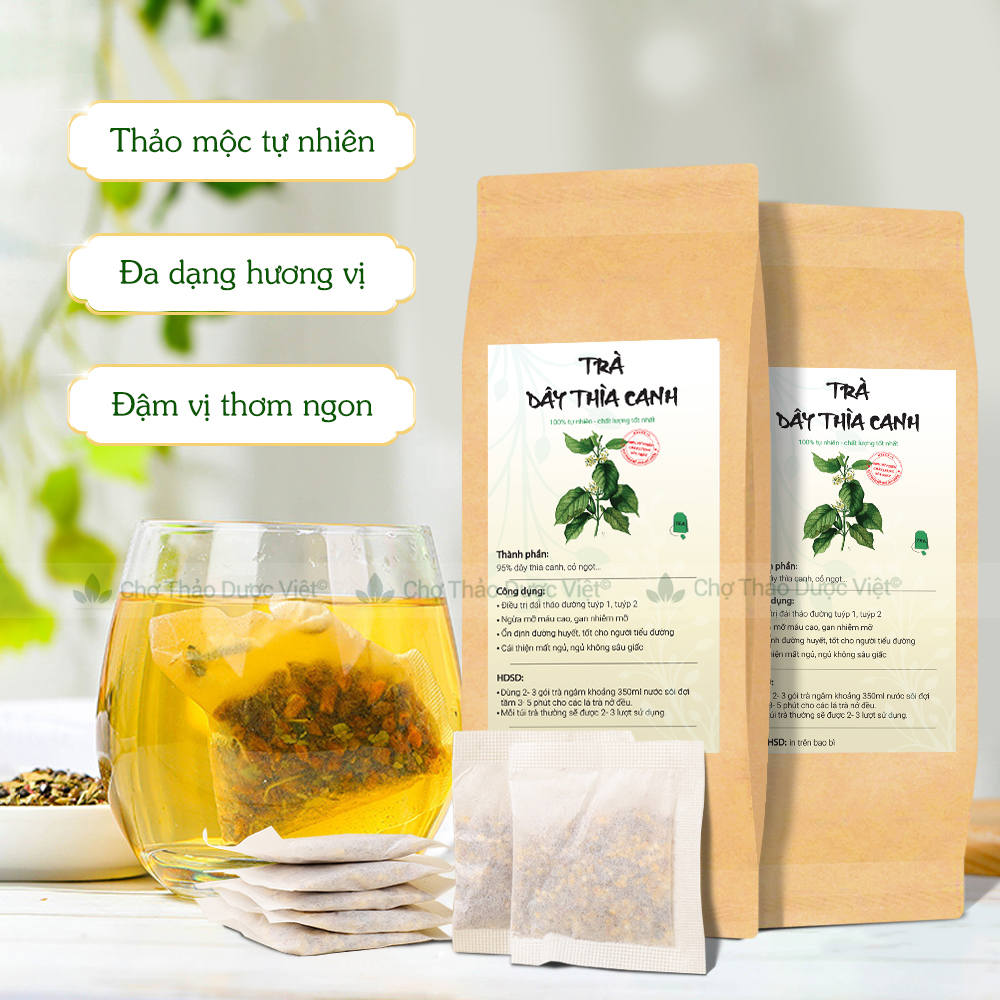 Trà dây thìa canh ( Giúp hạ đường huyết, giảm biến chứng bệnh tiểu đường ) - Chợ thảo dược việt