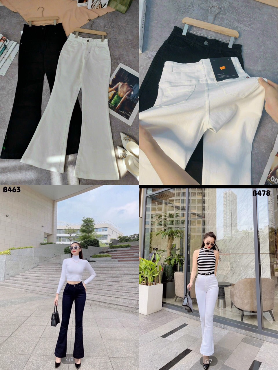 Mã 022 quần ống pass chất kaki siêu co giãn dài 98cm, ống loe 25cm thời trang siêu hot đi chơi đi làm