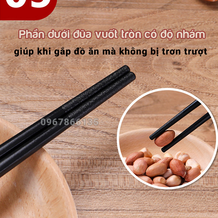 Bộ 10 đôi đũa mạ vàng Hàn Quốc cao cấp