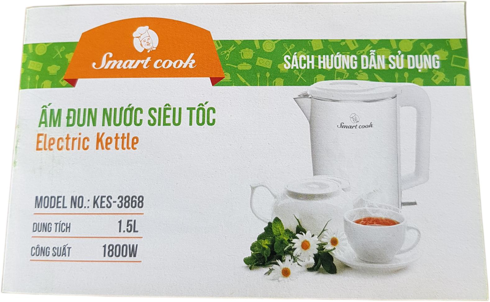 ẤM ĐUN SIÊU TỐC SMARTCOOK 1,5L KES-3868