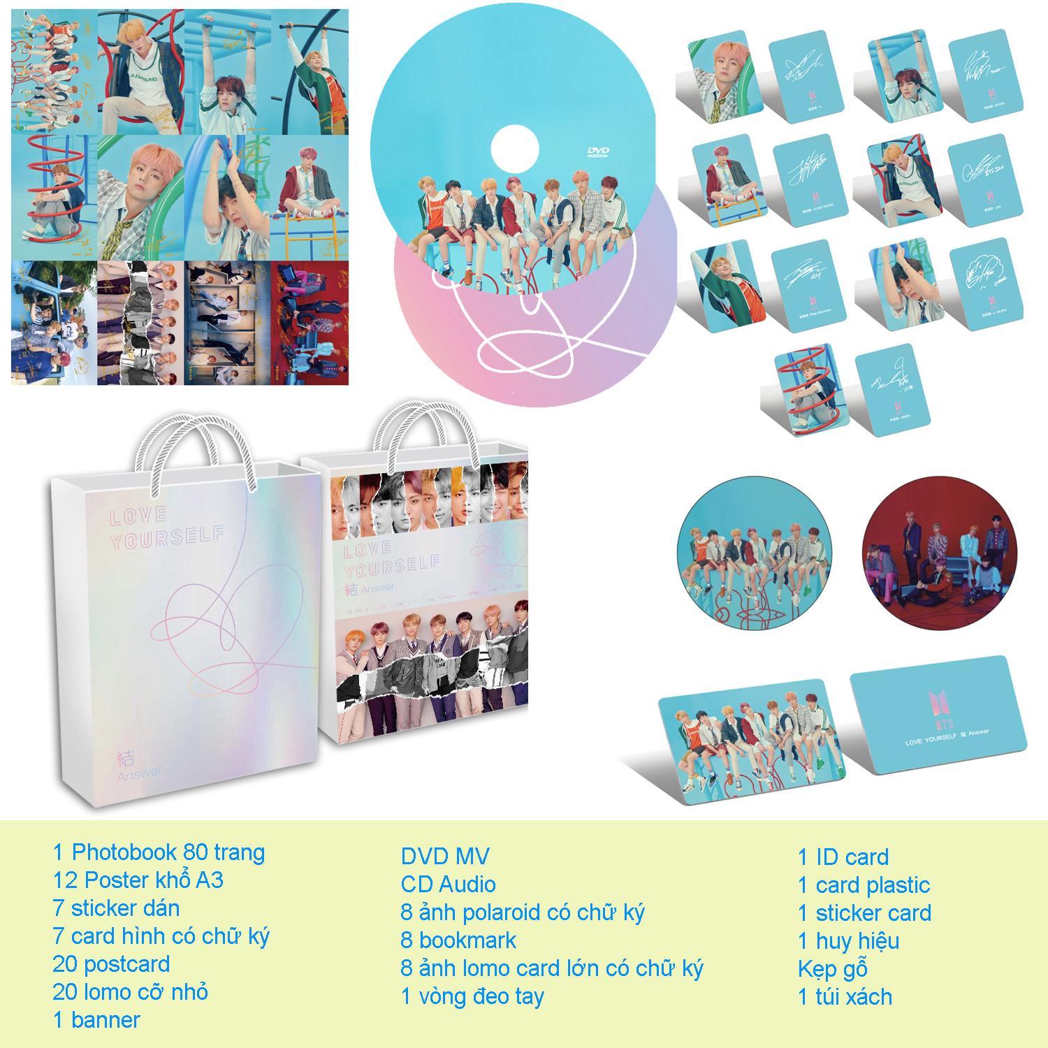 Combo Photobook BTS Love Yourself: Answer  (19 Món Có CD)