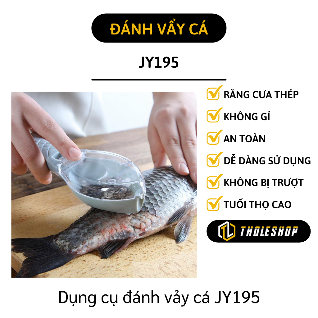 Dụng cụ đánh vảy cá - Dụng cụ đánh vảy cá tự động gom vảy - Dụng cụ đánh vảy cá tay cầm - Dụng cụ đánh vảy cá có nắp đậy