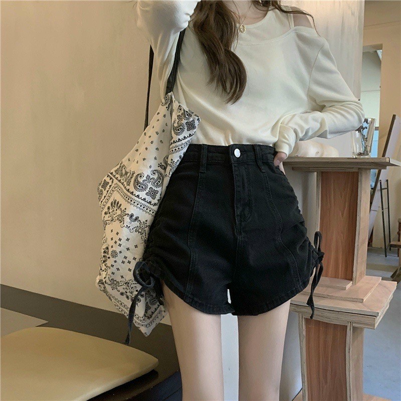 QUẦN SHORT NỮ DÂY RÚT 2 BÊN HÔNG CO GIÃN