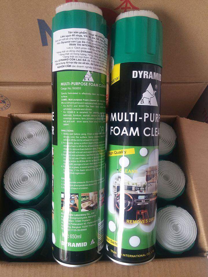 [HCM][GIẶT NỆM XE HƠI-SOFA GIA ĐÌNH] MUA 2 TẶNG KHĂN - DYRAMID MULTI PURPOSE FOAM CLEANER 650 ML