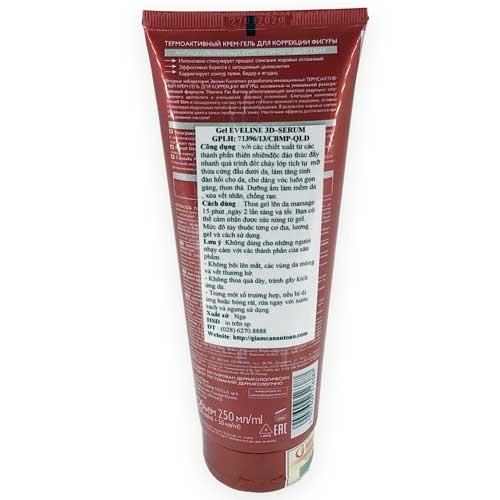 Kem Tan Mỡ Bụng Giảm Vòng Eo Eveline Slim Extreme 3D 250ml