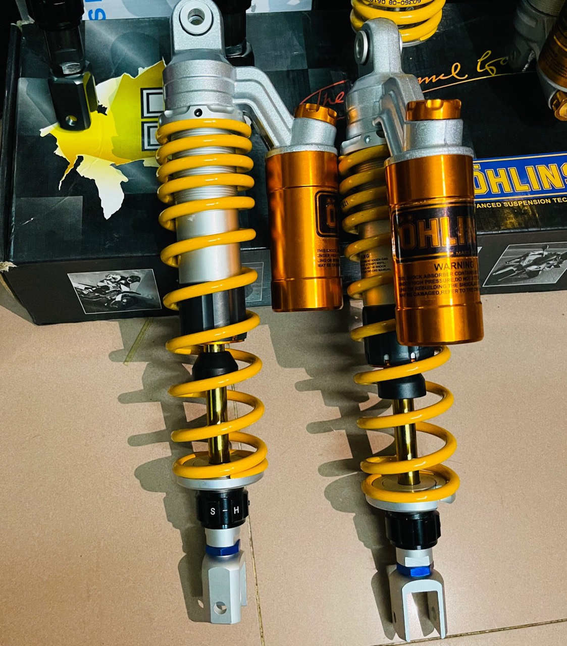 Phuộc ohlins bình dầu gắn xe shvn các đời
