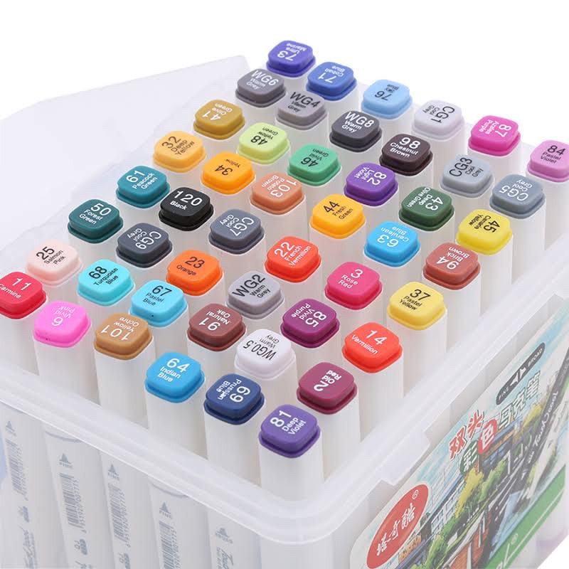 Bút màu dạ marker 2 đầu zishu 220
