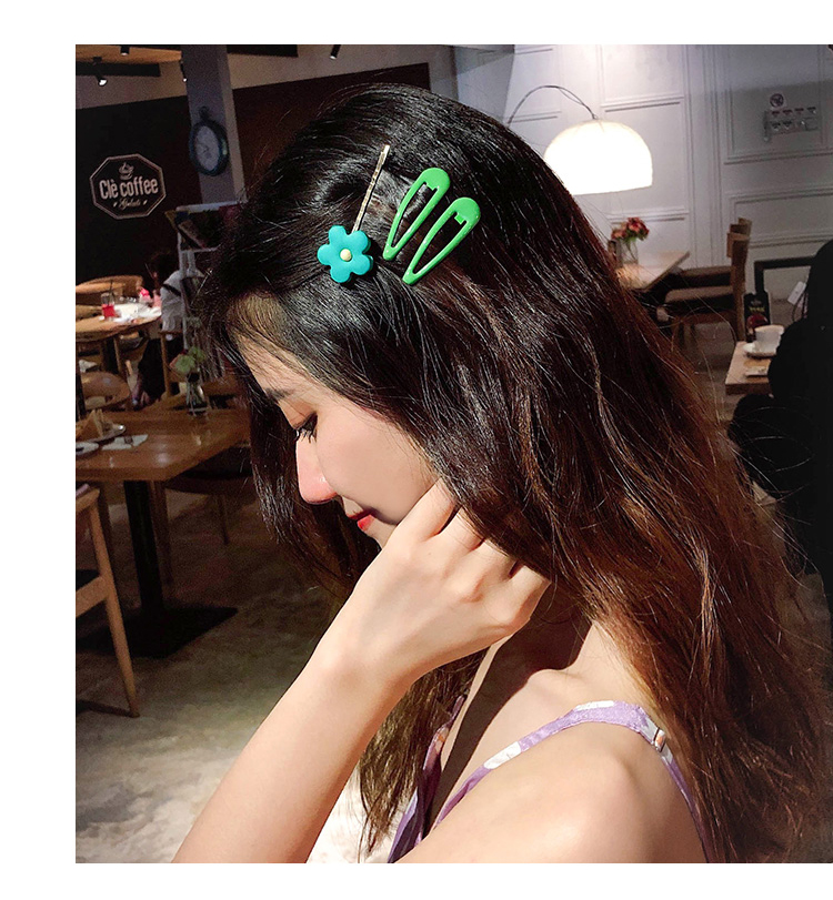 Set 5 kẹp tóc xanh lá