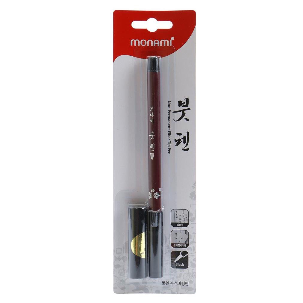 Bút Cọ Thư Pháp Monami Kèm Mực Đen – Brush Pen