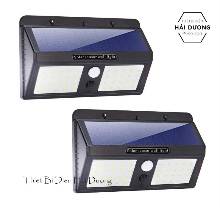 Bộ 2 Đèn led đôi cảm biến hồng ngoại năng lượng mặt trời (40 mắt led) Cảm Biến 3 Chế Độ - Energy Green Lighting - Bảo hành 1 năm -CÓ VIDEO