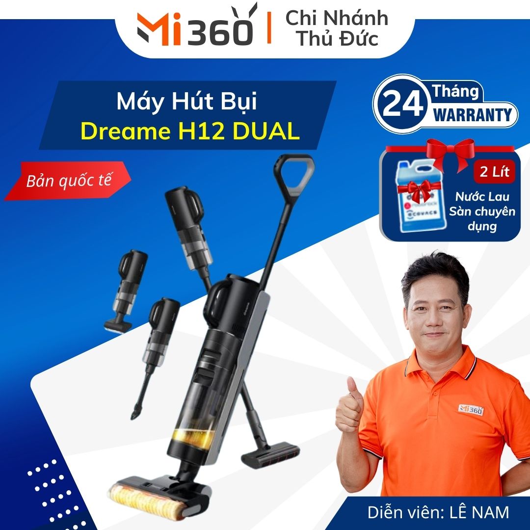 Máy hút bụi khô & ướt dreame h12 dual - bản quốc tế - bh 18 tháng