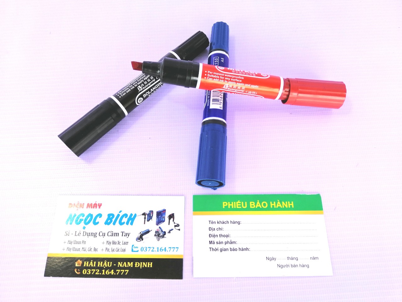 Bút Lông Dầu Không Xóa Được Đủ 3 Màu