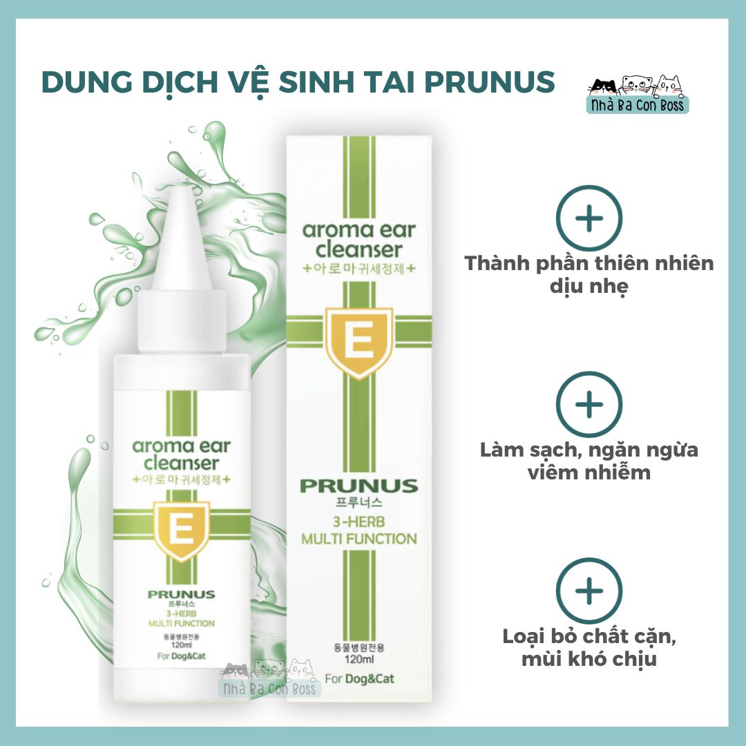 Dung dịch prunus cho mèo/ chó chai 120ml