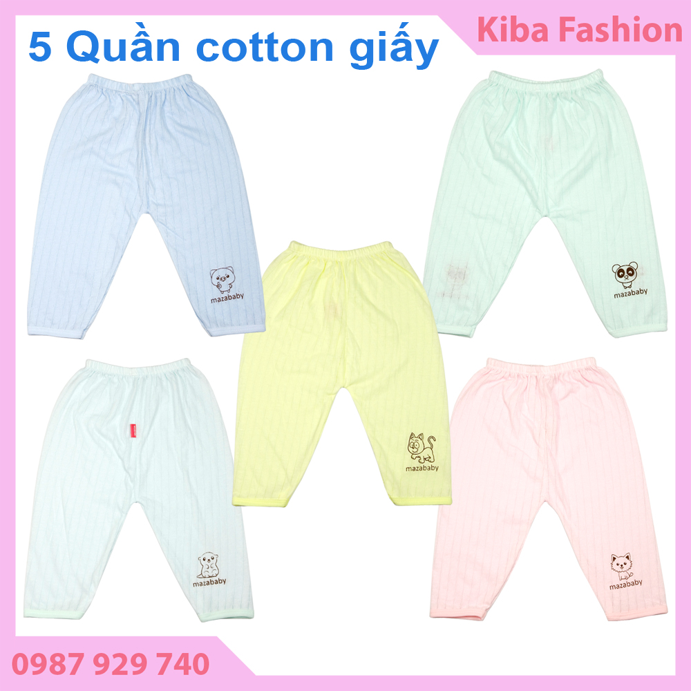 Quần dài chất cotton giấy thoáng mát cho bé trai và bé gái từ 2-9kg ( Ảnh thật)- QDGKF0400 KIBA.shop ( quần áo cho trẻ sơ sinh đồ cho trẻ sơ sinh )