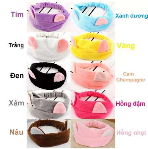 Băng Đô Cài Tóc Tai Thỏ dễ thương hàng đẹp nhung mềm