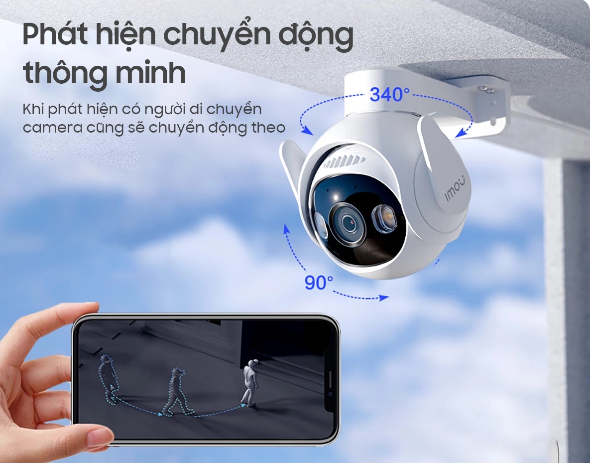 CAMERA WIFI IMOU Ngoài Trời Cruiser 2  5MP  l  Nhận Diện Thông Minh l 4 Chế Độ Nhìn Ban Đêm l Bảo Hành Chính Hãng