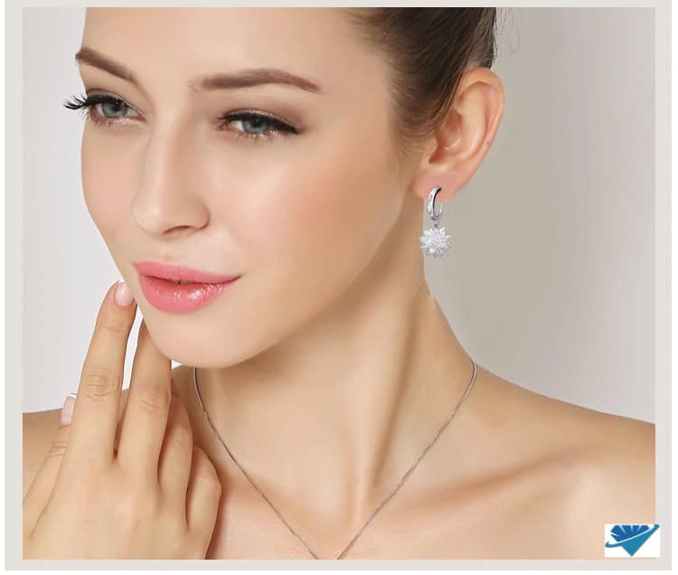 Bông tai nữ bạc ta khuyên tròn MS65d