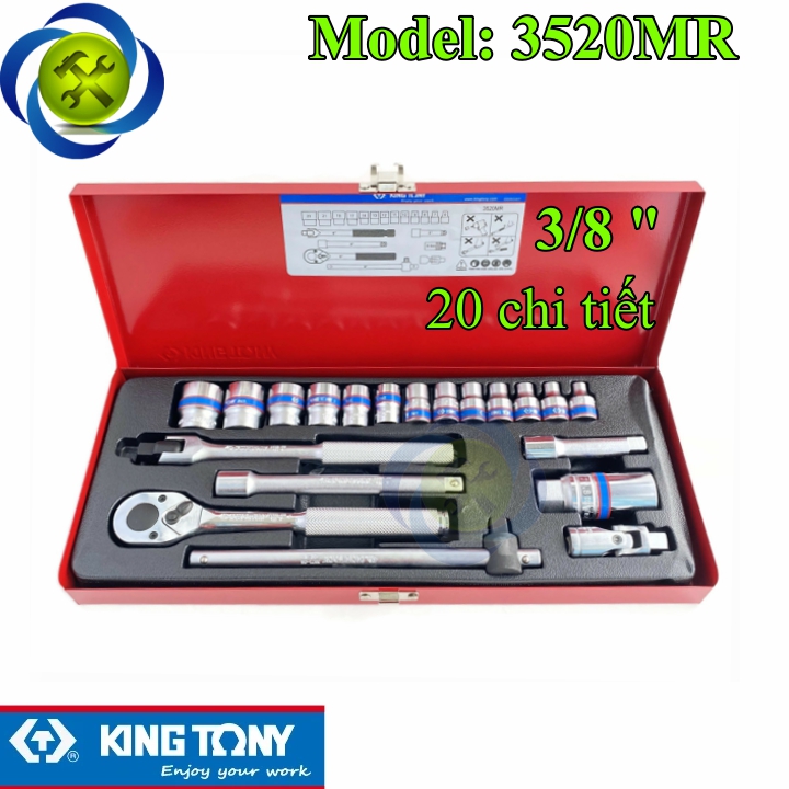 Bộ tuýp 3/8 kingtony 3520mr 20 chi tiết