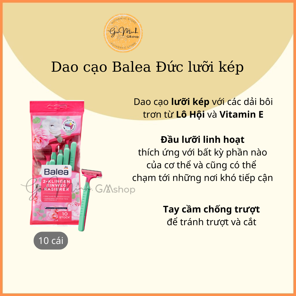 Dao Cạo Lưỡi Kép Balea - Nội địa Đức