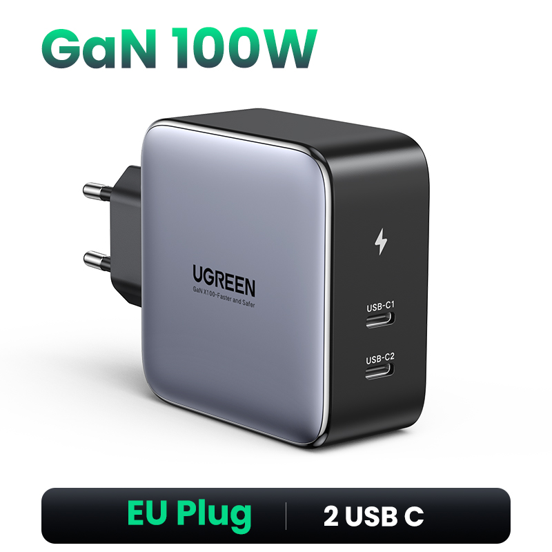 GaN 100W】UGREEN USB Charger 100W GaN Charger for Macbook tablet Fast  Charging for iPhone Xiaomi USB Type C PD Charge for iPhone 14 13 12 11 |  