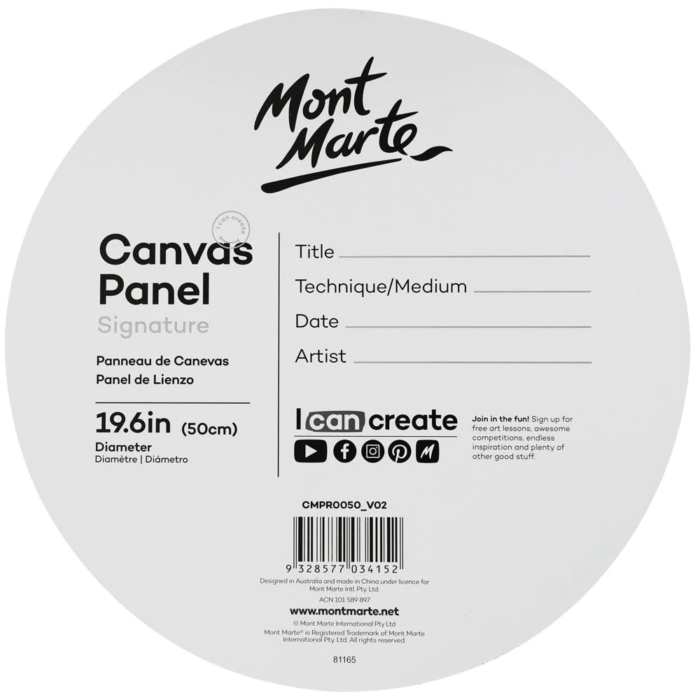 Canvas round panel mont marte (kèm giá trưng bày)