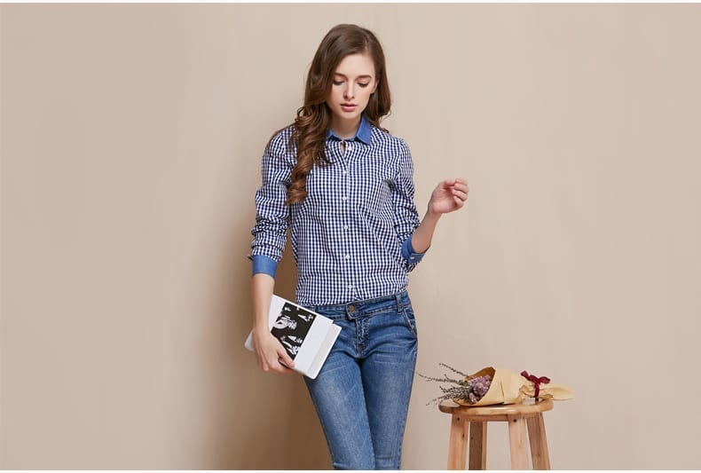 [4.4 Hoàn tiền 15%][HCM]SƠ MI CARO PHỐI NĂNG ĐỘNG - AO009