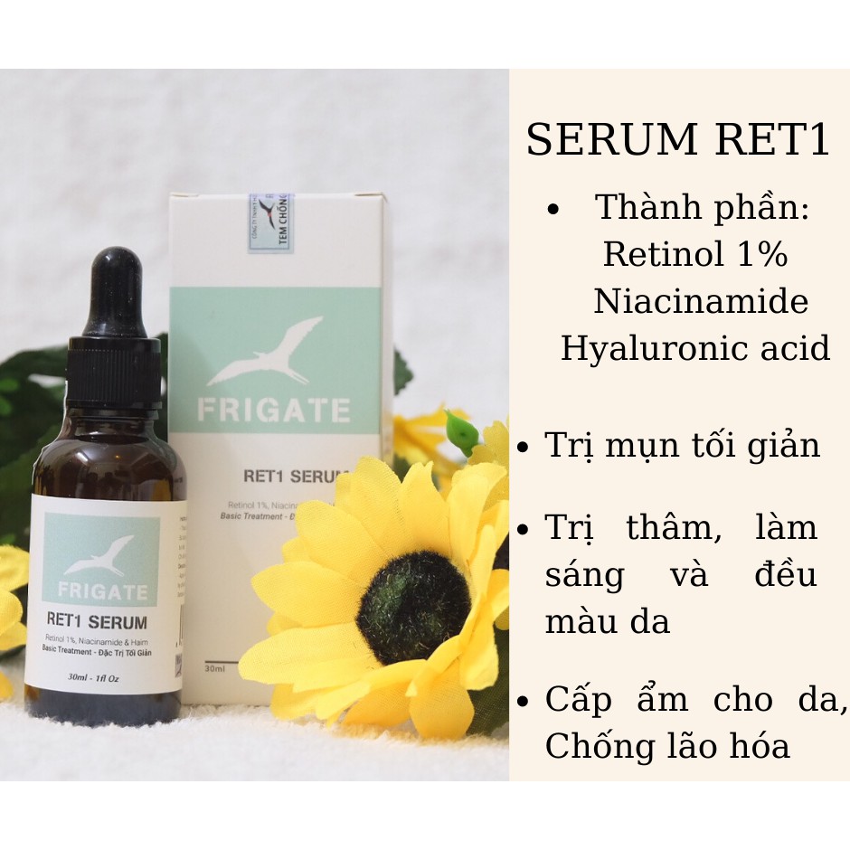 SERUM RET1 THƯƠNG HIỆU FRIGATE - GIẢI PHÁP CHO DA LÃO HÓA , MỤN, LÀM TRẮNG, SE LỖ CHÂN LÔNG