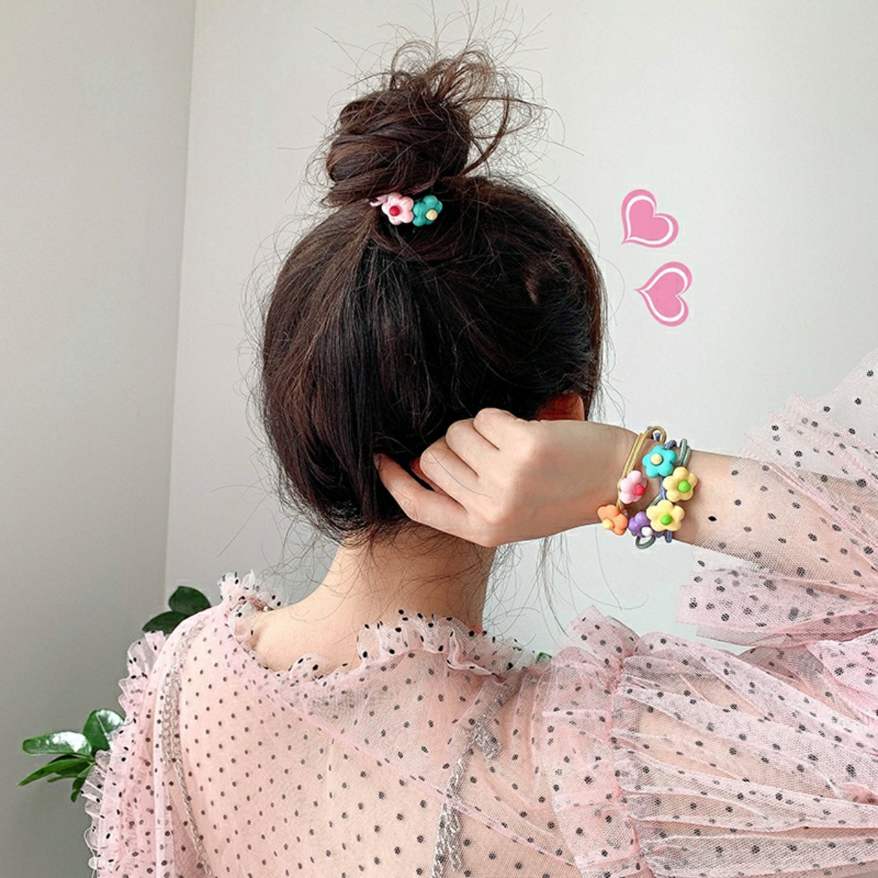 DÂY CỘT TÓC HOA MAI NHÍ - 03pcs
