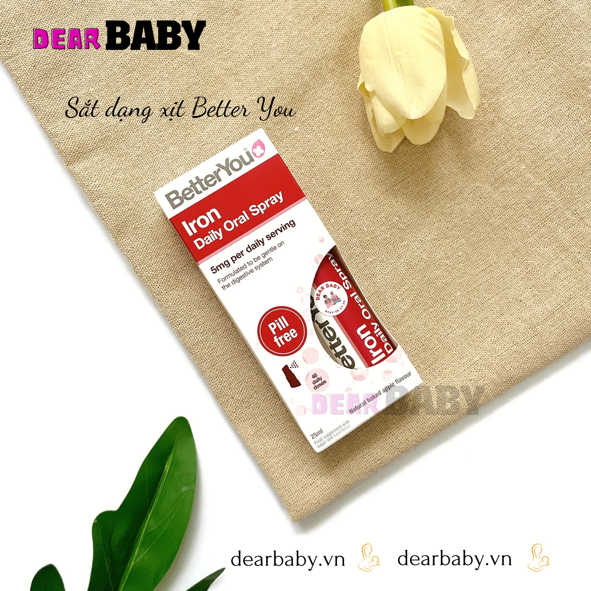 Bổ sung Sắt dạng xịt Better You Iron Daily Oral Spray 25ml Bé từ 1 tuổi của Anh