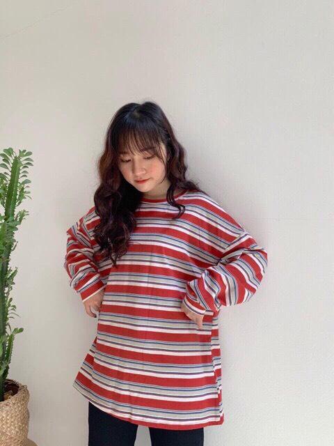 [Mạnh Dũng Store 1 ] [Hàng mới] Áo sweater kẻ sọc bo tay hit hot